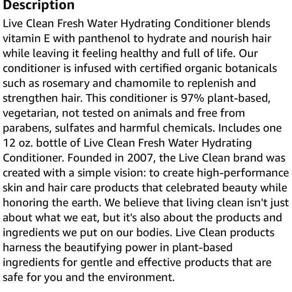 Live Clean BUNDLE of FOUR mineral clay rebalancing conditioner - Picture 8 of 8